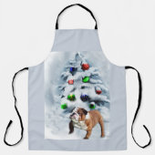 Tablier Noël de Bulldog anglais (Recto)
