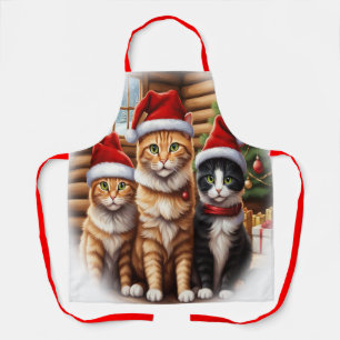 Tablier Noël de chatons mignons