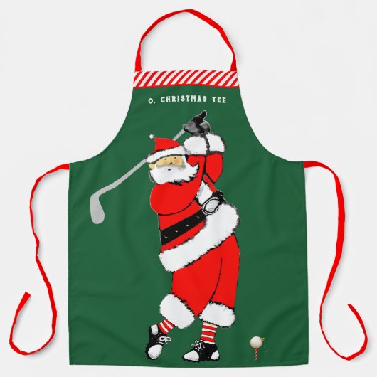 Tablier Noël de golf amusant (Recto)