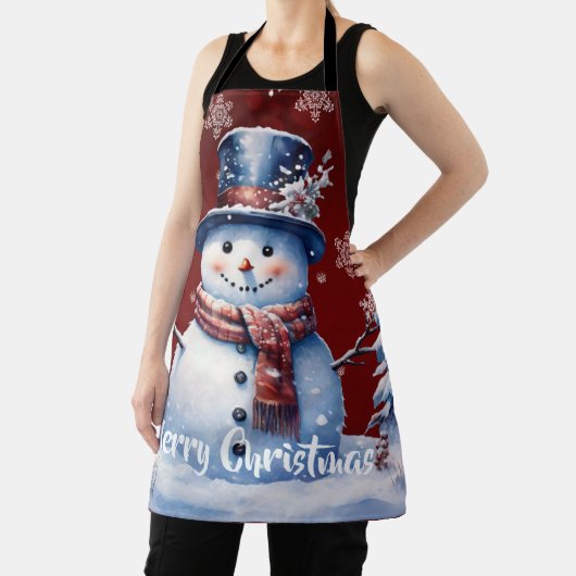 Tablier Noël de la forêt d'hiver | Red (Insitu)