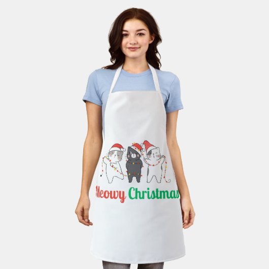 Tablier Noël de Meowy (Porté)