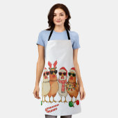 Tablier Noël de poulet Noël Santa Hat Farm Famille Noël (Porté)