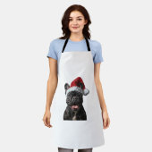 Tablier Noël des Bulldog français (Porté)