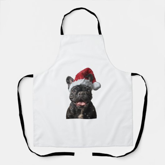 Tablier Noël des Bulldog français (Recto)