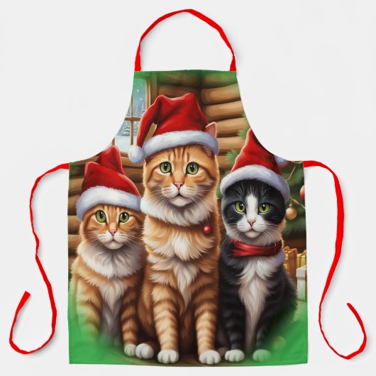 Tablier Noël des chatons mignons (Recto)