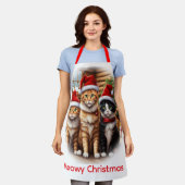Tablier Noël des chatons mignons (Porté)
