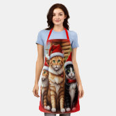 Tablier Noël des chatons mignons (Porté)