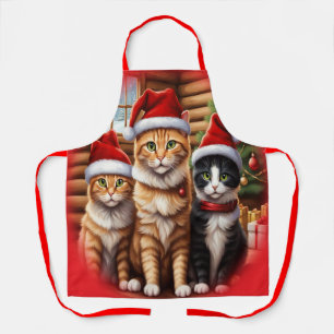 Tablier Noël des chatons mignons