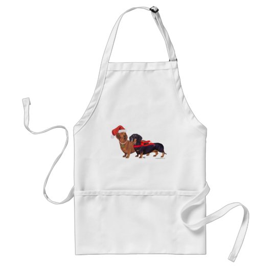 Tablier Noël des Dachshunds (Devant)