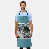 Tablier Noël des Schnauzer miniatures (Porté)