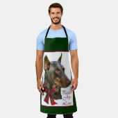 Tablier Noël Doberman Pinscher (Porté)