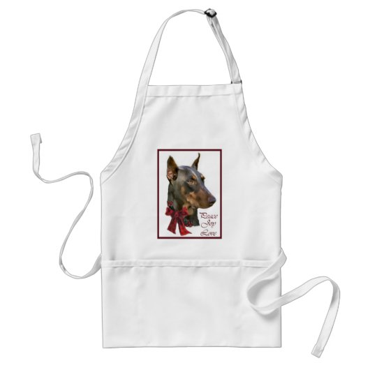 Tablier Noël Doberman Pinscher (Devant)