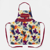 Tablier Noël d'or avec anges et étoiles - Élégant (Recto)