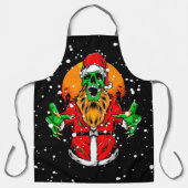 Tablier Noël drôle Zombie Père Noël (Recto)