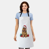 Tablier Noël Éclairage Santa Chapeau Cocker Spaniel Chien  (Porté)