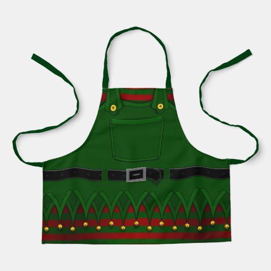 Tablier Noël Elf Aprons Festive vacances costume Apron (Recto)
