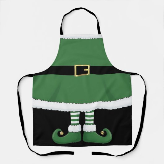 Tablier Noël Elfe Vacances Vert (Recto)