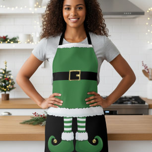 Tablier Noël Elfe Vacances Vert