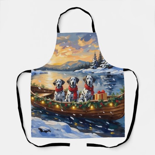 Tablier Noël en bateau dalmate (Recto)