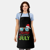 Tablier Noël en juillet lunettes de soleil avec chapeau sa (Porté)