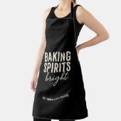 Tablier Noël en noir « Baking Spirits Bright » (Insitu)