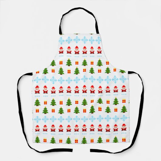 Tablier Noël en pixel art (Recto)