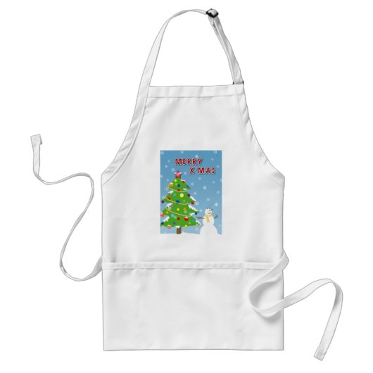 Tablier Noël enneigé (Devant)