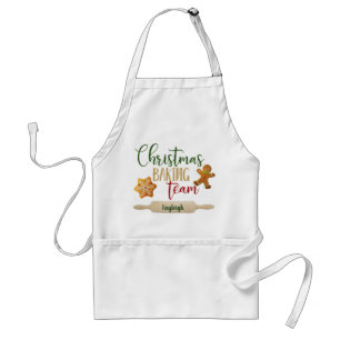 Tablier Noël - "Équipe de pâtisserie de Noël"- Personnalis