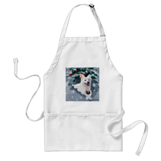 Tablier Noël Eskimo Chien américain (Devant)