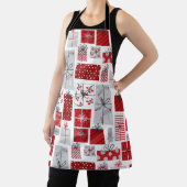 Tablier Noël Festif Rouge argent moderne Cadeaux (Insitu)