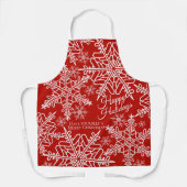 Tablier Noël Fête Fête Fête Rouge Blanc (Recto)