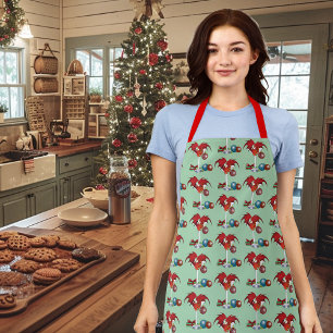 Tablier Noël Fête Joie Dragon