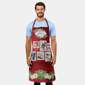 Tablier Noël Floral Aquarelle Pine Cônes Photo Nana (Porté)