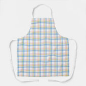 Tablier Noël Gingham Pastel Rose Moderne (Recto)