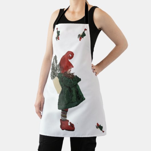 Tablier Noël Gnome Apron | Vacances d'impression complètes (Insitu)