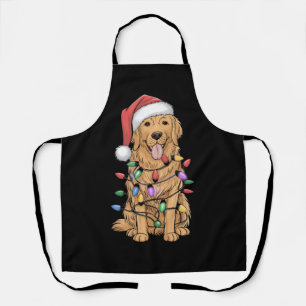 Tablier Noël Golden Retriever Amoureux des chiens Cadeau M