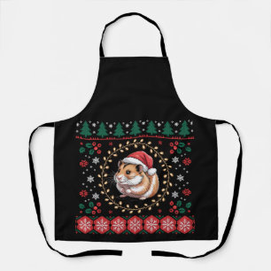 Tablier Noël Hamster Chapeau Santa Sweatshirt Moche Noël