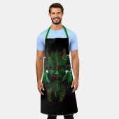 Tablier Noël Homme vert (Porté)