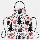 Tablier Noël Icônes Noël Arbre Santa Hat (Recto)