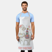 Tablier Noël Llama (Porté)