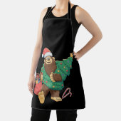 Tablier Noël mignon Bigfoot Sasquatch Jeu de Noël Lumières (Insitu)