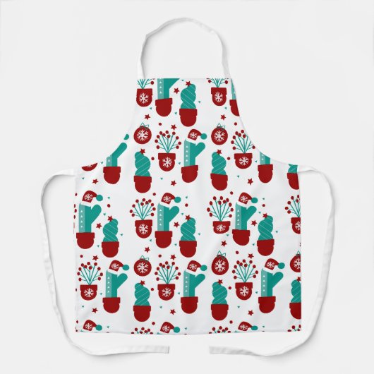 Tablier Noël mignon Cactus Fête Noël (Recto)