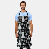 Tablier Noël monochrome (Porté)