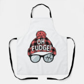 Tablier Noël Oh Fudge Noël vacances vacances drôle (Recto)