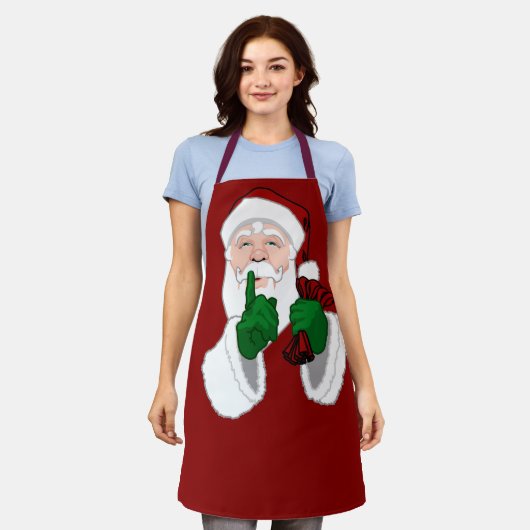 Tablier Noël Père Noël Aprons Santa Clause Costume Apron (Porté)