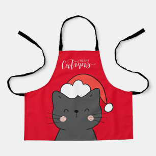 Tablier Noël Père Noël Chat Merry Catmas