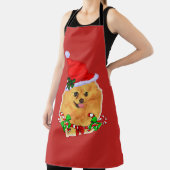 Tablier Noël Poméranien de Cute Père Noël (Insitu)