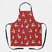Tablier Noël Prêter Gold Deer Holiday (Recto)