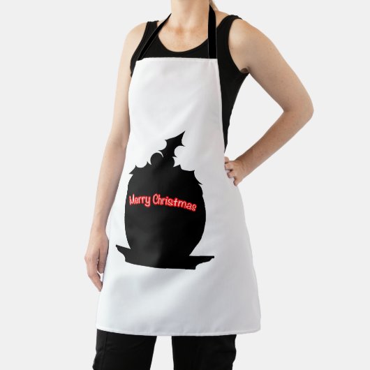 Tablier Noël Pudding SIlhouette (Insitu)