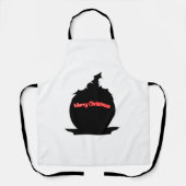 Tablier Noël Pudding SIlhouette (Recto)